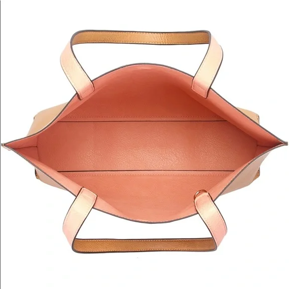 Overbrooke Reversible Tote Bag Vegan Leather Womens Shoulder Tote with Wristlet - Picture 6 of 7